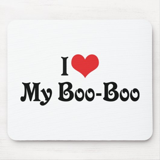Tapis De Souris J'aime mon Boo Boo (Devant)