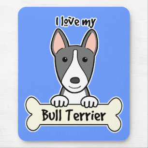 Tapis De Souris J'aime mon bull-terrier