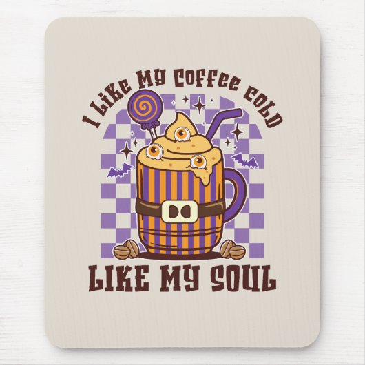 Tapis De Souris J'Aime Mon Café Froid (Devant)