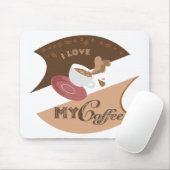 Tapis De Souris J'aime mon café Retro Java (Avec souris)