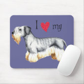 Tapis De Souris J'aime mon Cesky Terrier (Avec souris)