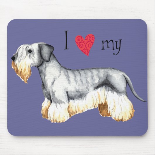 Tapis De Souris J'aime mon Cesky Terrier (Devant)