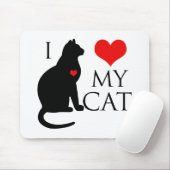 Tapis De Souris J'aime mon chat (Avec souris)
