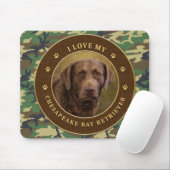 Tapis De Souris J'Aime Mon Chesapeake Bay Retriever Cammo Souris P (Avec souris)