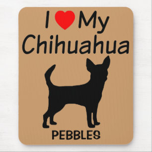 Tapis De Souris J'Aime Mon Chihuahua Chien Race Mousepad