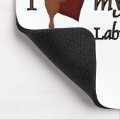 Tapis De Souris J'aime mon chocolat Labrador (Coin)