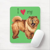 Tapis De Souris J'aime mon Chow (Avec souris)