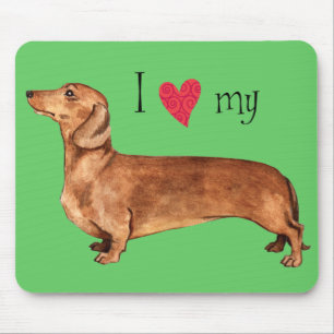Tapis De Souris J'aime mon Dachshund