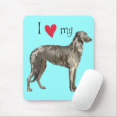 Tapis De Souris J'aime mon Deerhound écossais (Avec souris)
