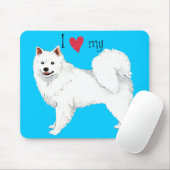 Tapis De Souris J'aime mon Eskie (Avec souris)