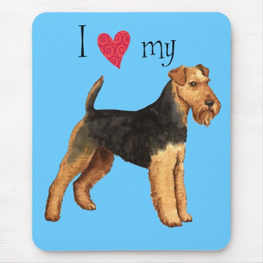 Tapis De Souris J'aime mon gallois Terrier (Devant)