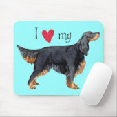 Tapis De Souris J'aime mon Gordon Setter (Avec souris)