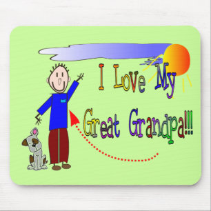 Tapis De Souris J'aime mon grand grand-papa