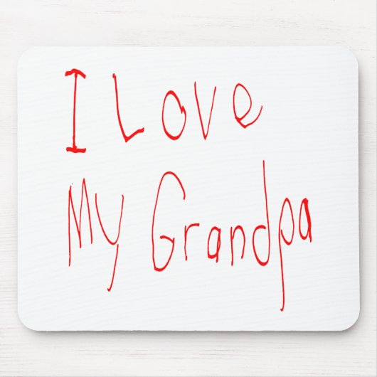Tapis De Souris J'aime mon grand-papa ! Mousepad (Devant)
