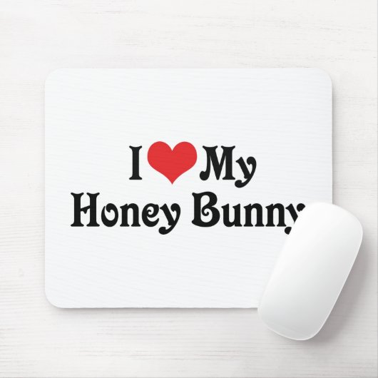 Tapis De Souris J'aime mon Honey Bunny (Avec souris)