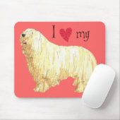 Tapis De Souris J'aime mon Komondor (Avec souris)