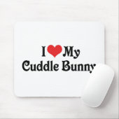 Tapis De Souris J'Aime Mon Lapin De Cuddle (Avec souris)