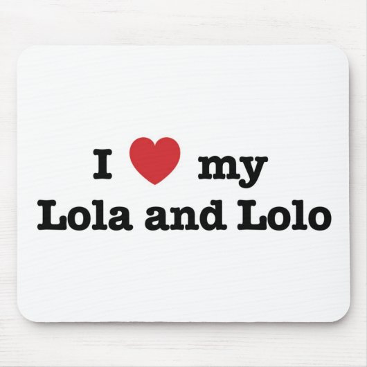 Tapis De Souris J'aime mon Lola et Lolo (Devant)