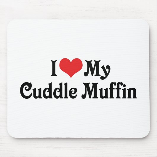 Tapis De Souris J'Aime Mon Muffin De Cuddle (Devant)