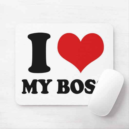 Tapis De Souris J'AIME MON PATRON - mousepad (Avec souris)