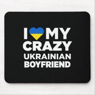Tapis De Souris J'aime mon petit ami ukrainien fou Mignon Ukraine