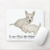 Tapis De Souris J'Aime Mon Petit Chien Blanc - Chiots Westie ! (Avec souris)