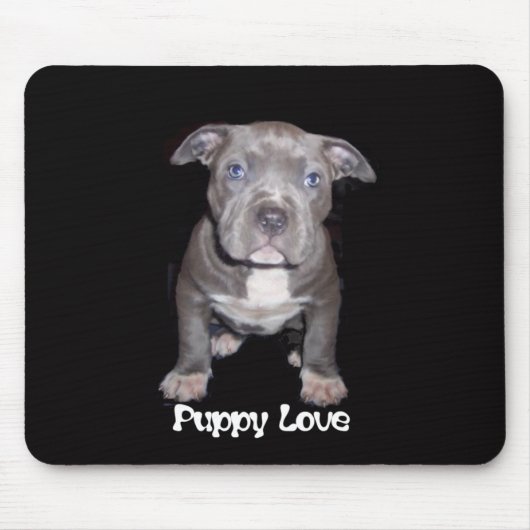Tapis De Souris J'Aime Mon Pit Bull Mousepad (Devant)