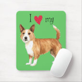 Tapis De Souris J'aime mon Podengo portugais Pequeno (Avec souris)