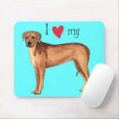 Tapis De Souris J'aime mon Rhodesian Ridgeback (Avec souris)