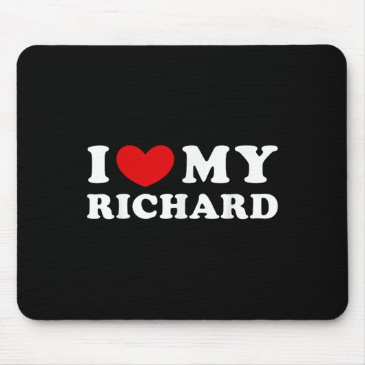 Tapis De Souris J'Aime Mon Richard, J'Aime Mon Richard (Devant)