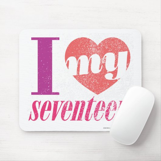 Tapis De Souris J'aime mon rose 17 (Avec souris)