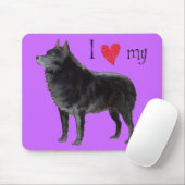 Tapis De Souris J'aime mon Schipperke (Avec souris)