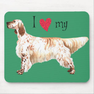Tapis De Souris J'aime mon Setter anglais