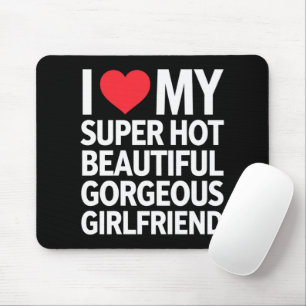 Tapis De Souris J'Aime Mon Super Hot Belle Magnifique Petite Amie