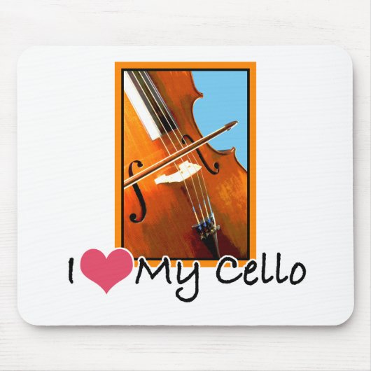 Tapis De Souris J'aime mon violoncelle (Devant)