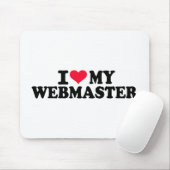 Tapis De Souris J'aime mon webmaster (Avec souris)