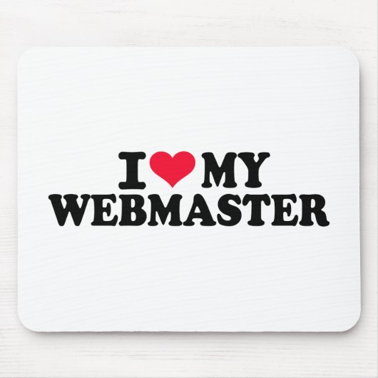 Tapis De Souris J'aime mon webmaster (Devant)