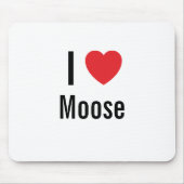 Tapis De Souris J'aime Moose (Devant)