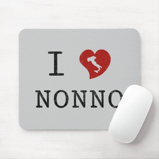 Tapis De Souris J'aime Nonno Mousepad (Avec souris)
