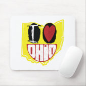 Tapis De Souris J'Aime Ohio Sourire Un Visage Heureux (Avec souris)