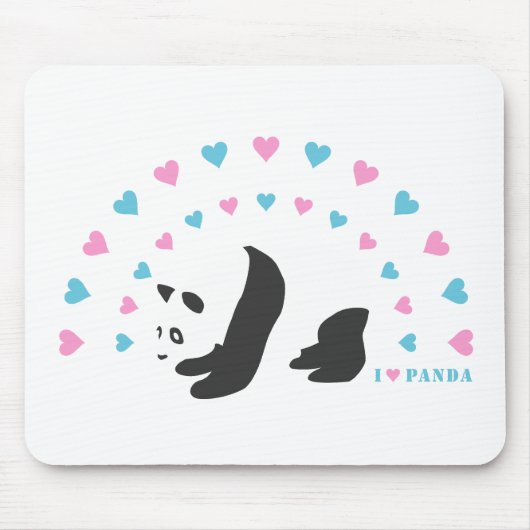 Tapis De Souris J'aime Panda (Devant)