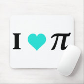 Tapis De Souris J'aime pi (Avec souris)