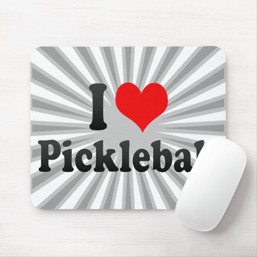 Tapis De Souris J'aime Pickleball (Avec souris)