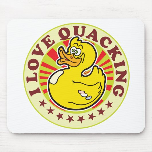 Tapis De Souris J'aime Quacking (Devant)