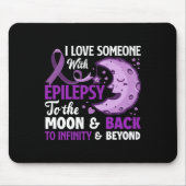 Tapis De Souris J'Aime Quelqu'Un Avec Epilepsie Support Epilepsie (Devant)