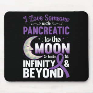 Tapis De Souris J'Aime Quelqu'Un Avec Le Cancer Du Pancréas Sur La