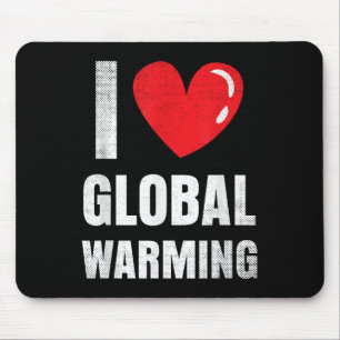 Tapis De Souris J'aime Réchauffement climatique Vêtements Cadeau C