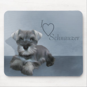 Tapis De Souris J'aime Schnauzer Mousepad