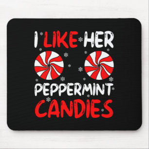 Tapis De Souris J'aime Ses Bonbons Au Poivre Couple Correspondant