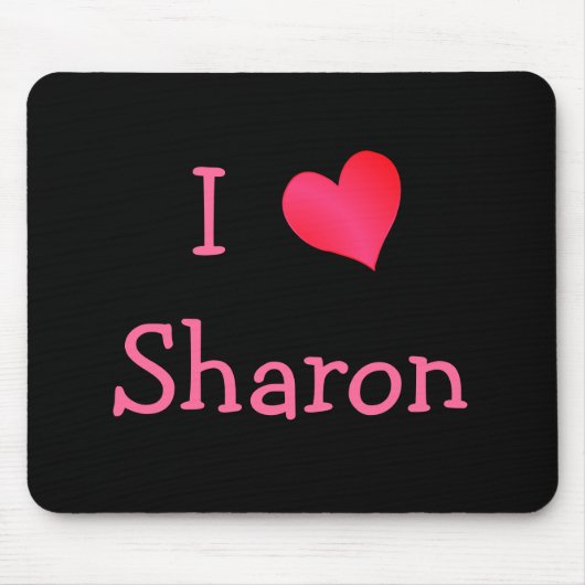 Tapis De Souris J'aime Sharon (Devant)